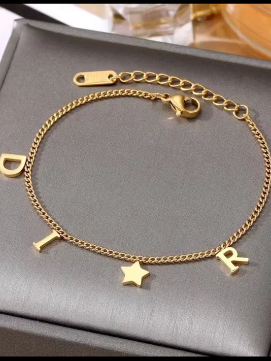 Others Follow Jewelry - Others Follow Gold Letter & Star Bracelet